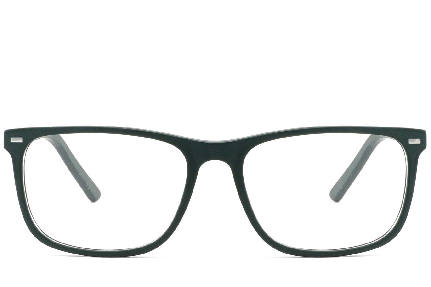 Rectangular Green Acetate Glasses #BS2425-1007