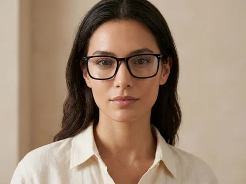 Lunettes rectangulaires en acétate noir #BS2425-1008