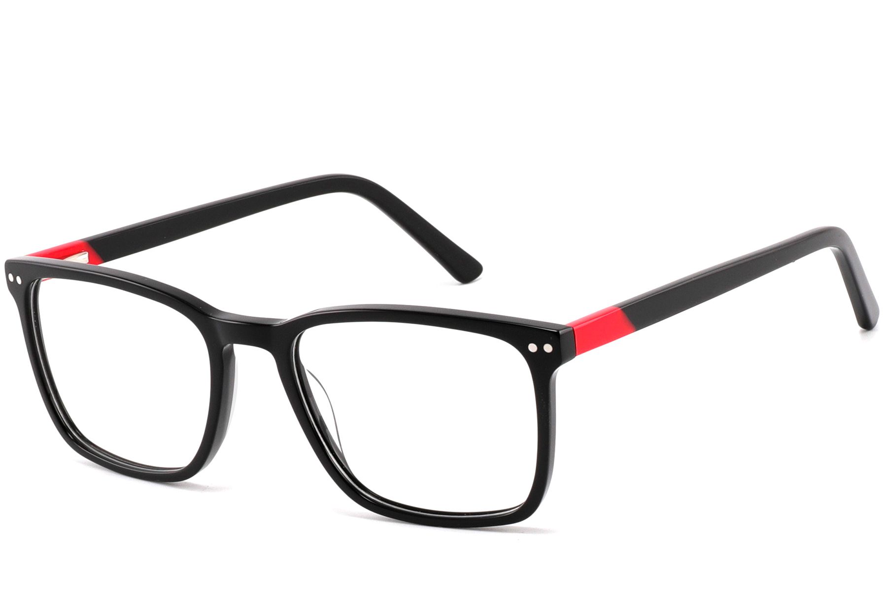 Rectangular Black Acetate Glasses #BS2425-1008