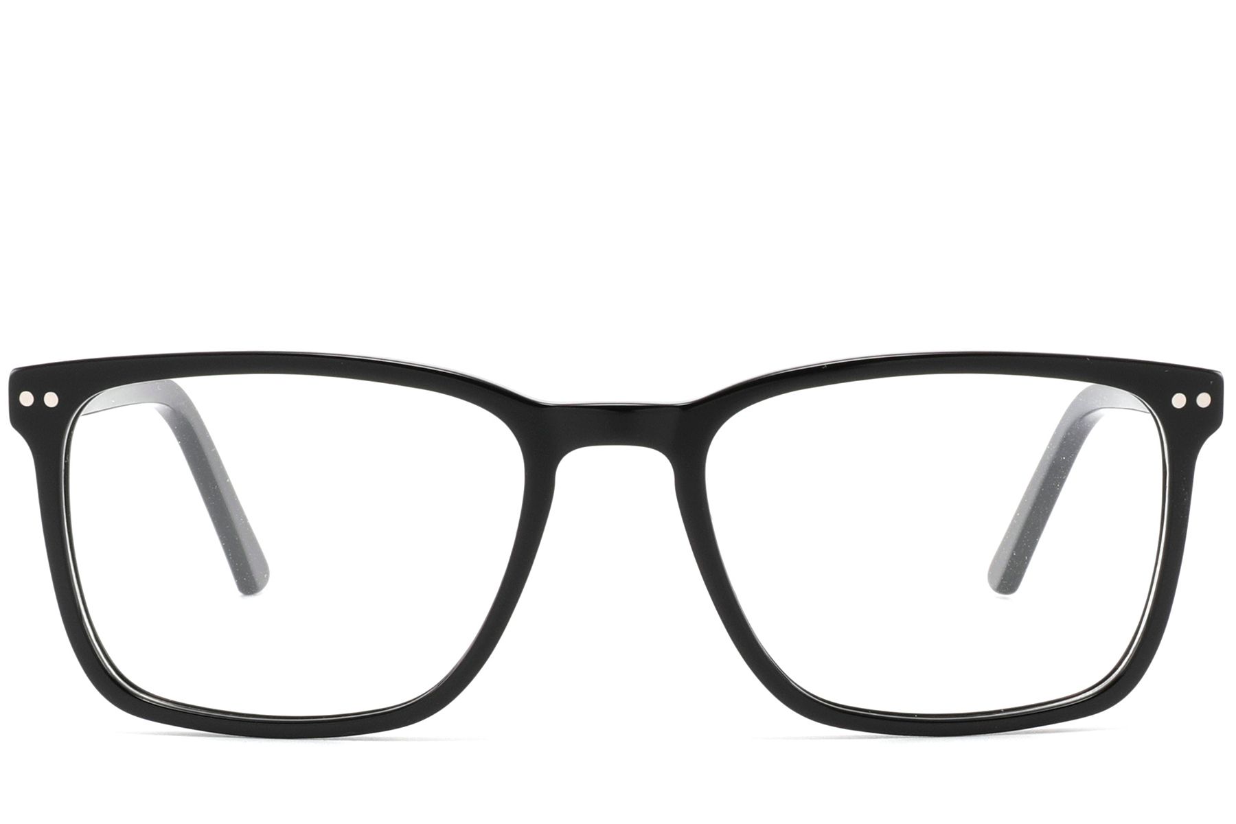 Rectangular Black Acetate Glasses #BS2425-1008