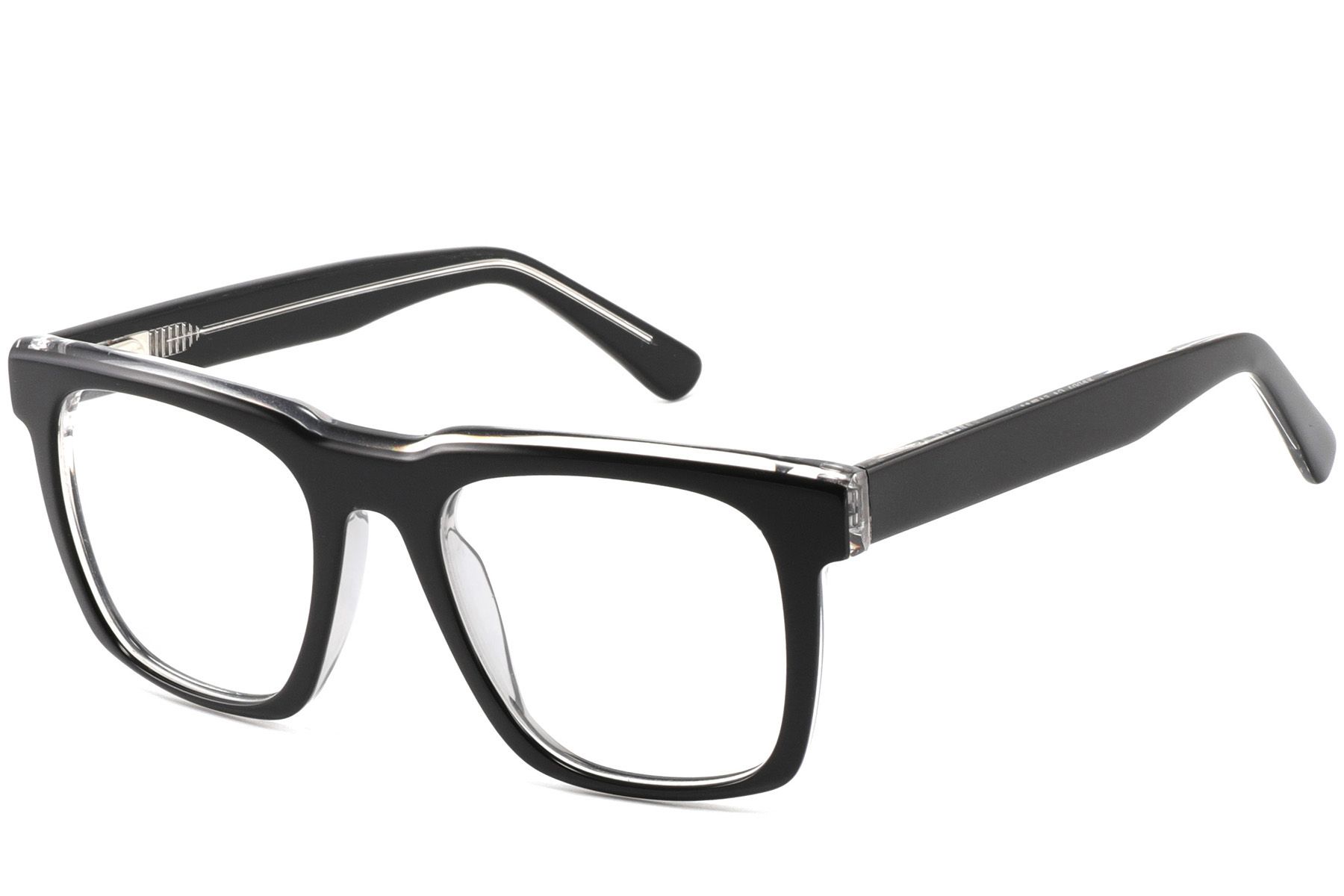 Rectangular Black Acetate Glasses #BS2425-1011