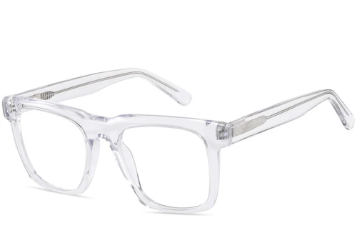 Rectangular Transparent Acetate Glasses #BS2425-1012