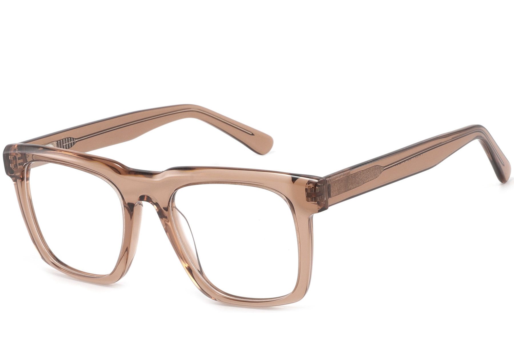 Rectangular Brown Acetate Glasses #BS2425-1016