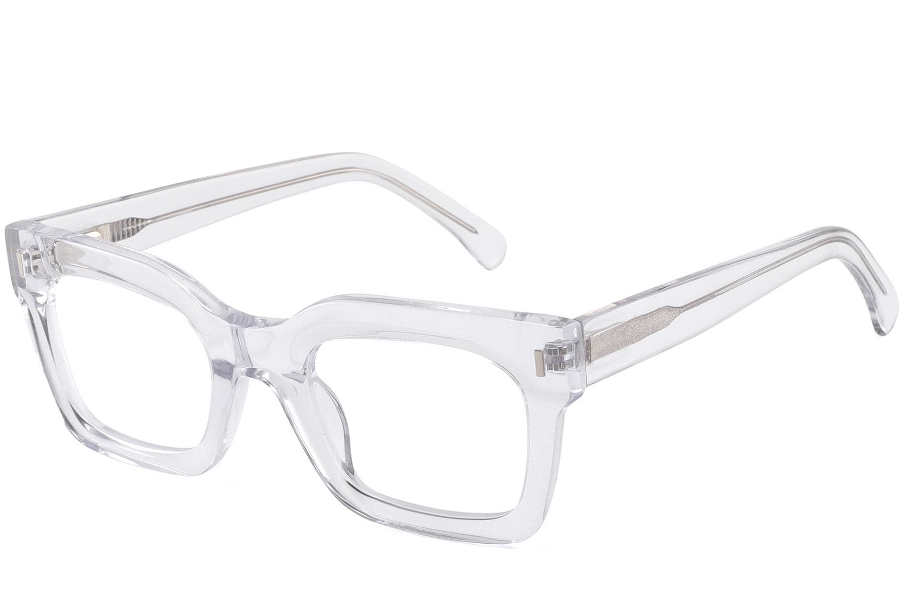 Rectangular Transparent Acetate Glasses #BS2425-1018
