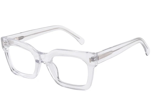 Rectangular Transparent Acetate Glasses #BS2425-1018