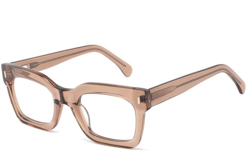 Lunettes rectangulaires en acétate brun #BS2425-1022