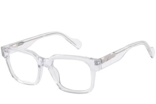 Verres rectangulaires en acétate transparent #BS2425-1024