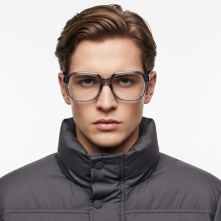 Rectangular Purple Acetate Glasses #BS2425-1030