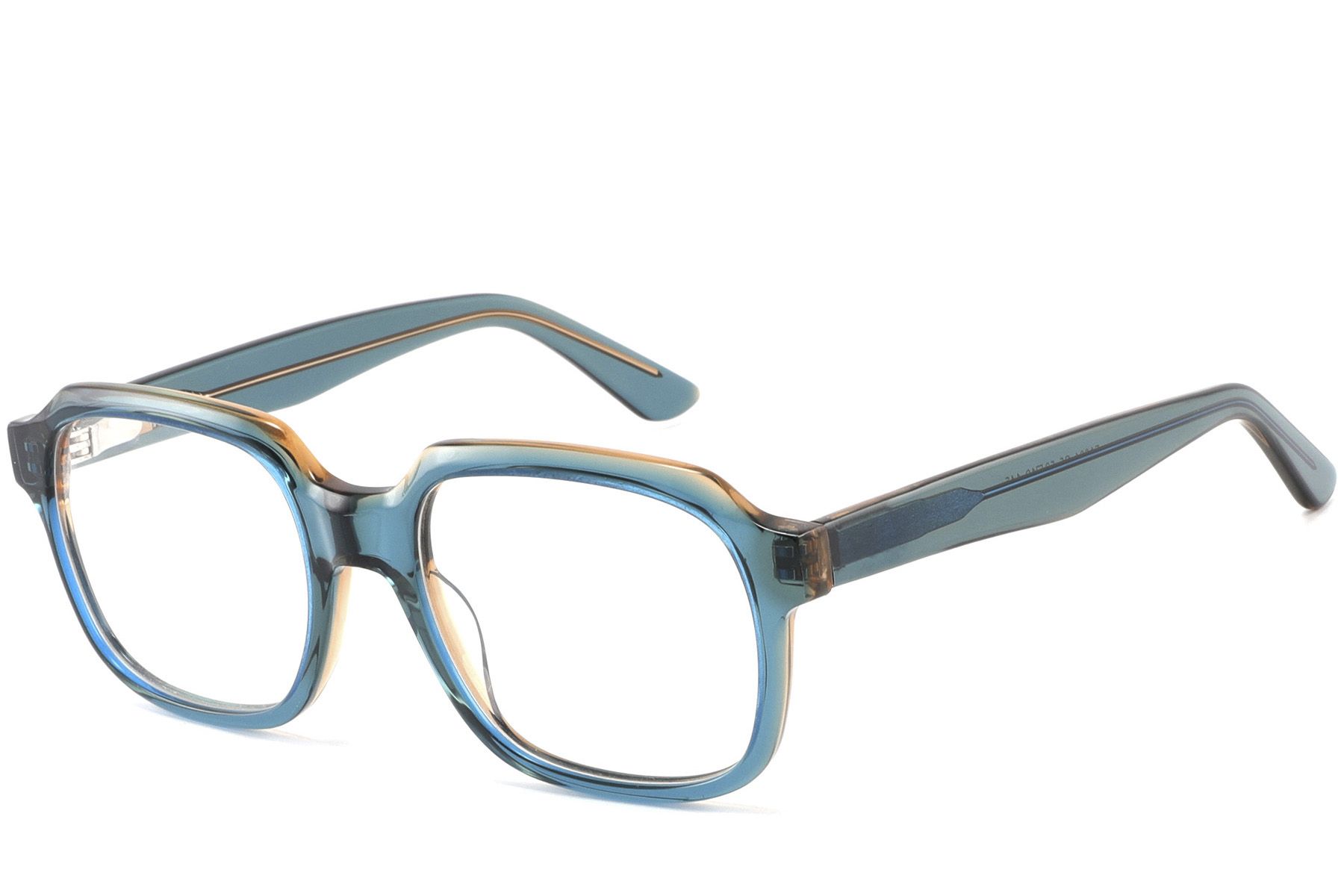 Rectangular Green Acetate Glasses #BS2425-1032