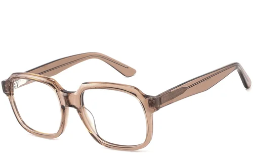 Lunettes rectangulaires en acétate brun #BS2425-1033