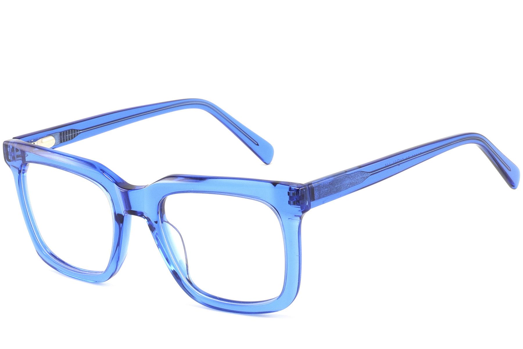 Rectangular Blue Acetate Glasses #BS2425-1037