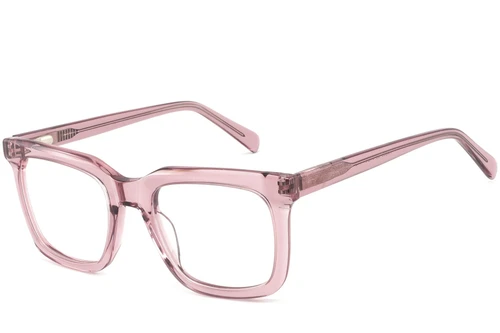 Gafas rectangulares de acetato rosa #BS2425-1038