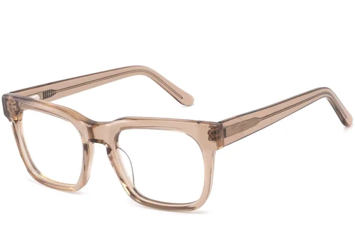 Lunettes rectangulaires en acétate brun #BS2425-1045