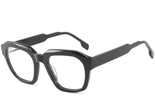 Lunettes rectangulaires en acétate noir #BS2425-1046