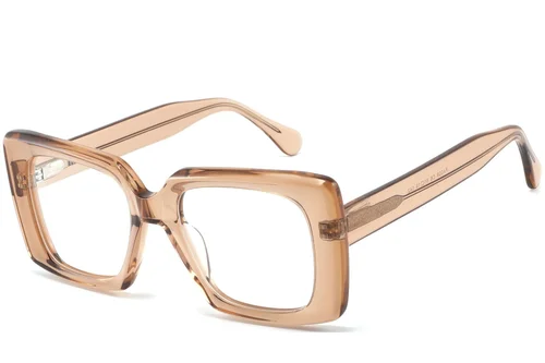 Lunettes rectangulaires en acétate brun #BS2425-1057