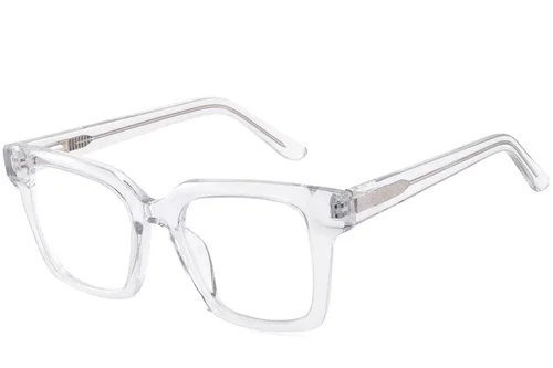 Verres rectangulaires en acétate transparent #BS2425-1063
