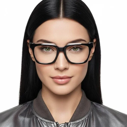 Lunettes rectangulaires en acétate noir #BS2425-1064