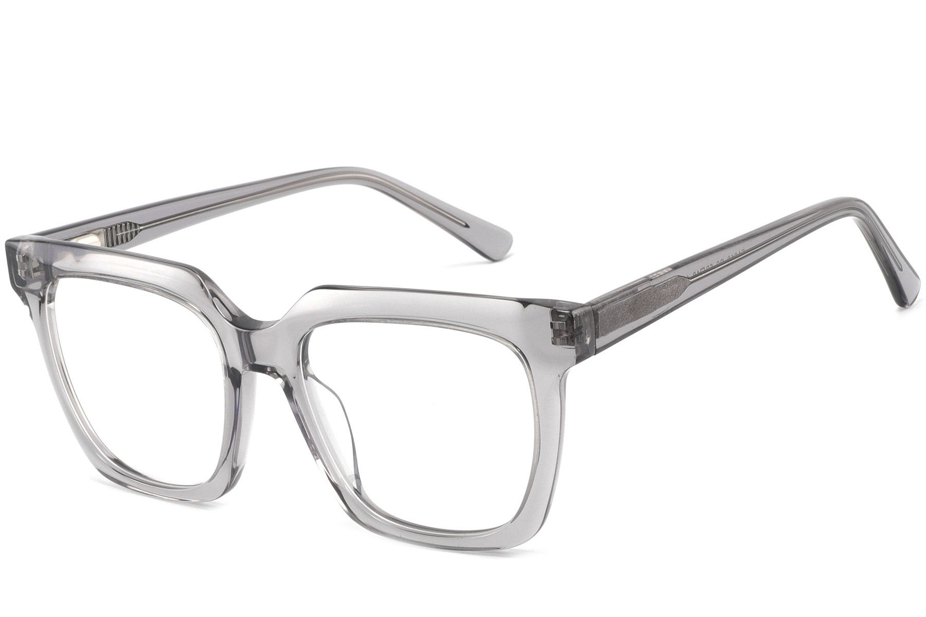 Rectangular Gray Acetate Glasses #BS2425-1065