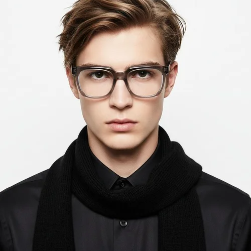 Lunettes rectangulaires en acétate gris #BS2425-1065