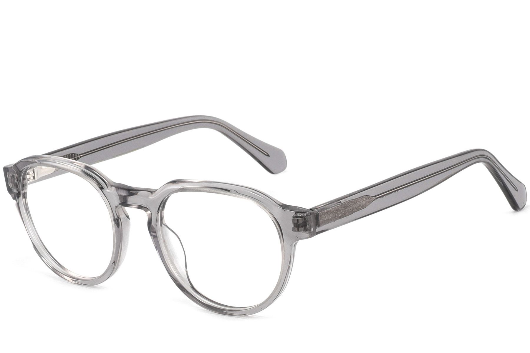 Oval Gray Acetate Glasses #BS2425-1071