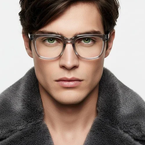 Lunettes rectangulaires en acétate gris #BS2425-1077