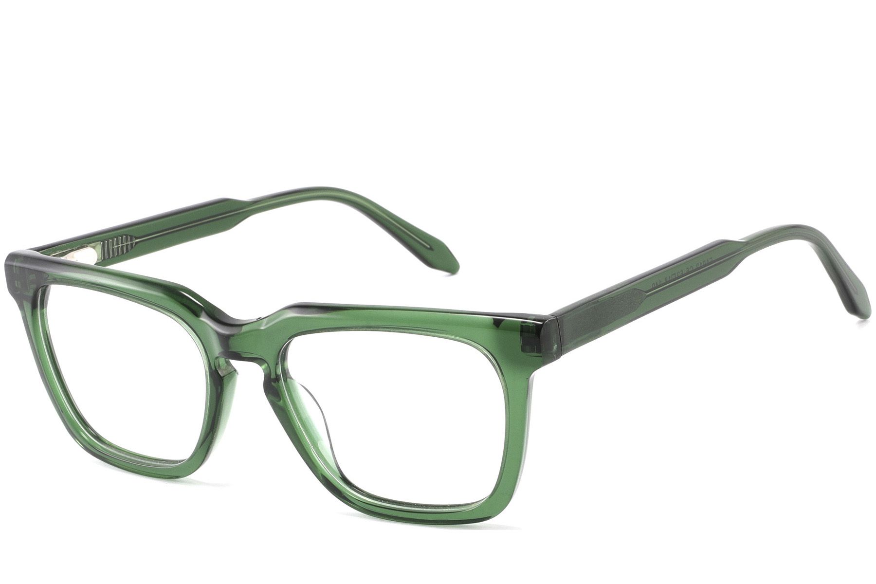 Rectangular Green Acetate Glasses #BS2425-1079