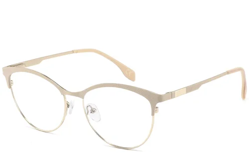 Lunettes ovales en métal marron #BS2425-1084
