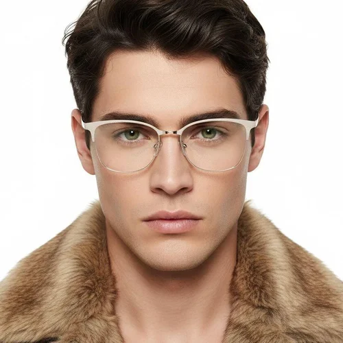 Lunettes papillon en métal marron #BS2425-1088
