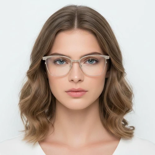 Rectangular Brown Metal Glasses #BS2425-1093