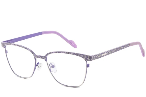 Rectangular Purple Metal Glasses #BS2425-1095