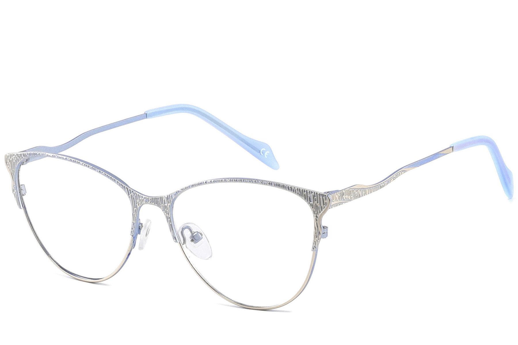 Butterfly Blue Metal Glasses #BS2425-1097