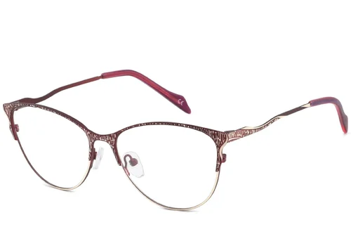Lunettes papillon en métal rouge #BS2425-1100