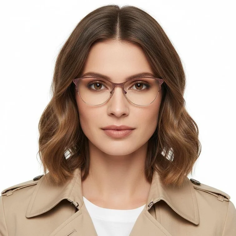 Butterfly Red Metal Glasses #BS2425-1100