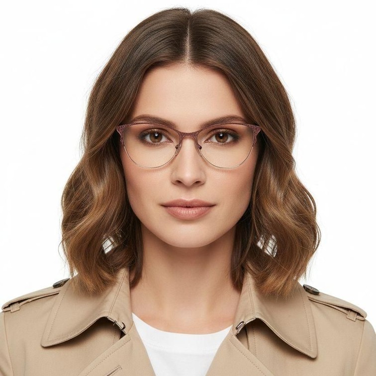 Butterfly Red Metal Glasses #BS2425-1100