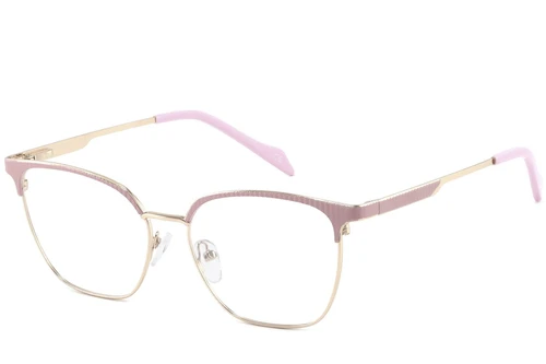 Rectangular Pink Metal Glasses #BS2425-1102