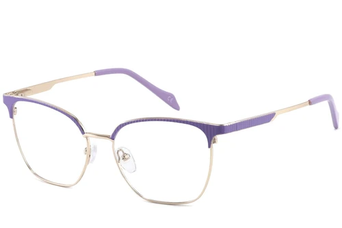 Rectangular Purple Metal Glasses #BS2425-1103