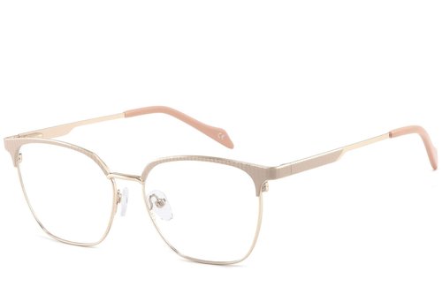 Lunettes rectangulaires en métal brun #BS2425-1105