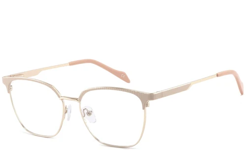 Rectangular Brown Metal Glasses #BS2425-1105