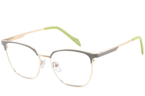 Rectangular Green Metal Glasses #BS2425-1106