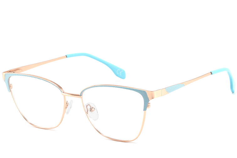 Butterfly Blue Metal Glasses #BS2425-1110