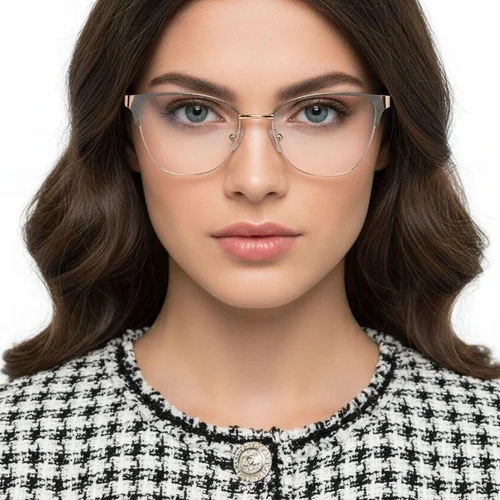Lunettes papillon en métal vert #BS2425-1112