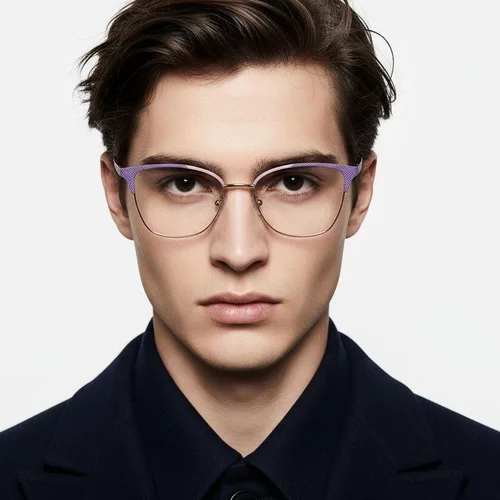 Lunettes papillon violettes en métal #BS2425-1115