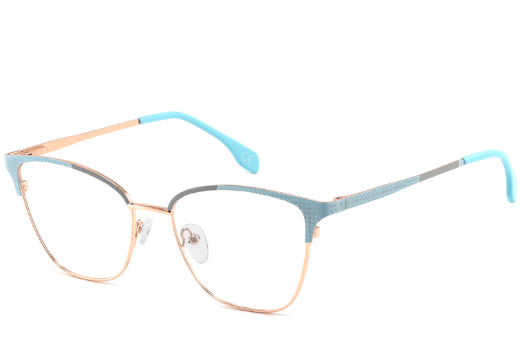 Butterfly Blue Metal Glasses #BS2425-1116