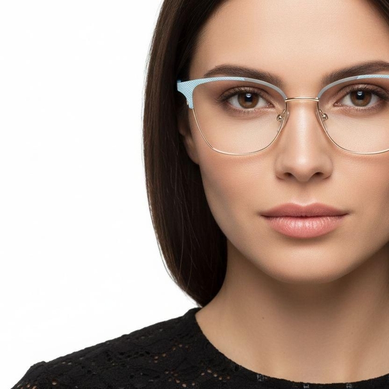 Butterfly Blue Metal Glasses #BS2425-1116
