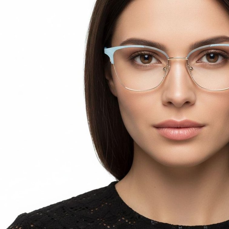 Gafas de metal azul mariposa #BS2425-1116