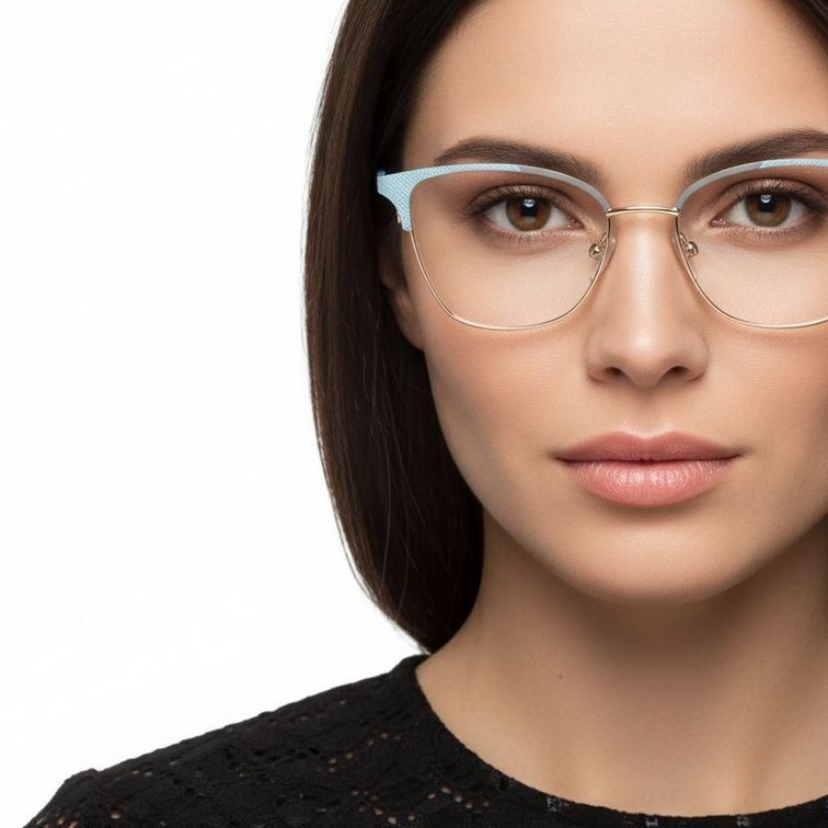 Butterfly Blue Metal Glasses #BS2425-1116
