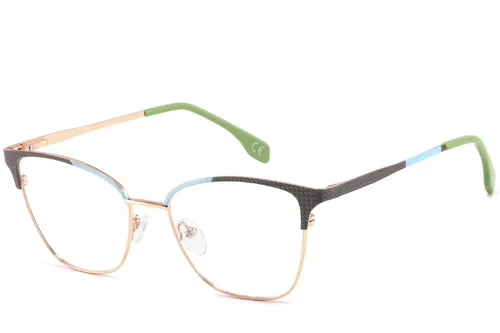 Lunettes papillon en métal vert #BS2425-1118