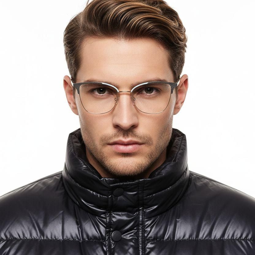 Schmetterlingsgrüne Metallbrille #BS2425-1118