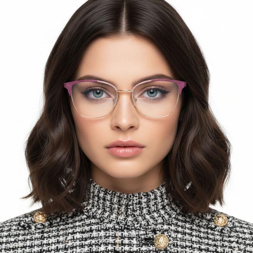 Butterfly Red Metal Glasses #BS2425-1119