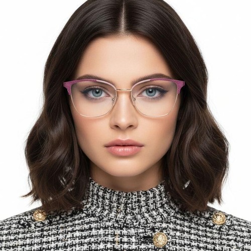 Gafas de metal rojo mariposa #BS2425-1119